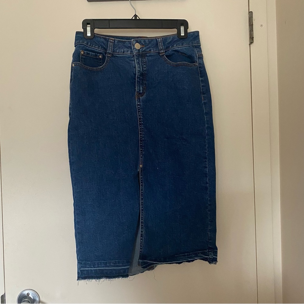 Denim Midi Skirt